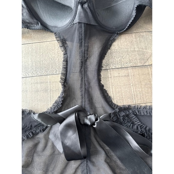 Victoria's Secret Sexy Little Things mesh black crystal lingerie - Picture 9 of 12